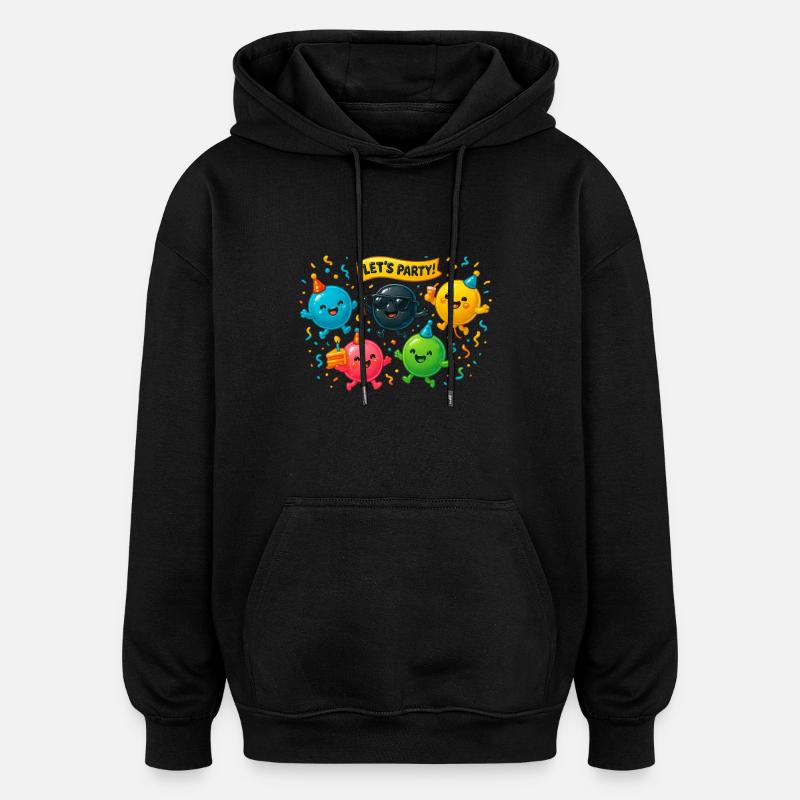 Escouade de ballons - Sweat à capuche oversize unisexe - noir