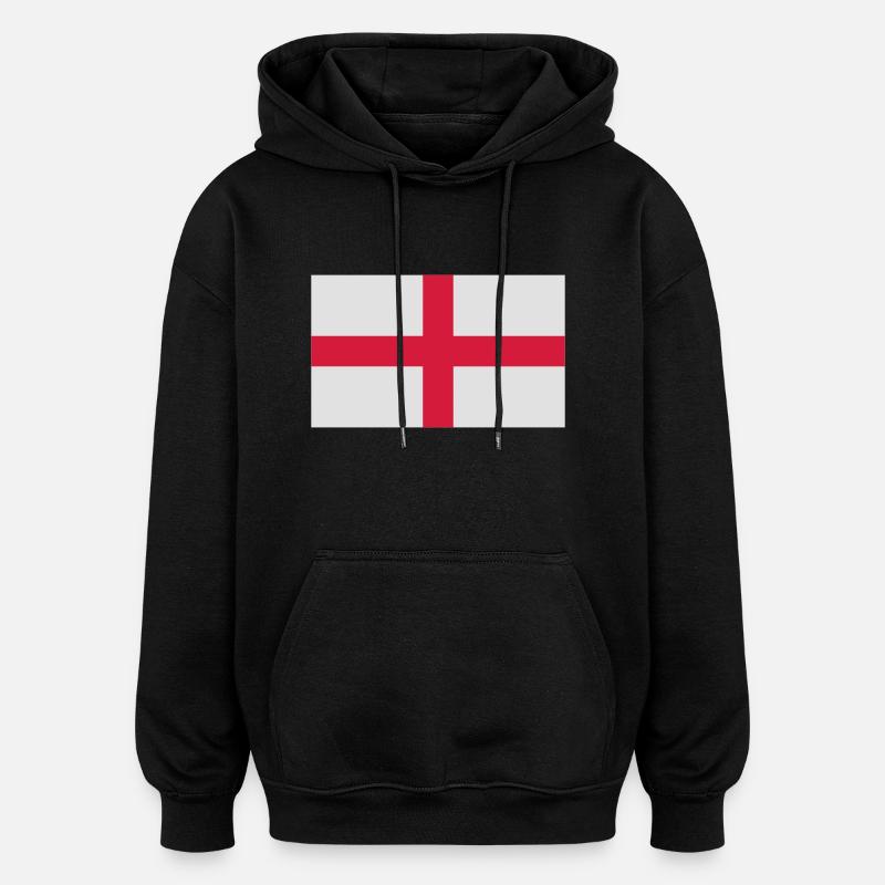 Angleterre - Sweat à capuche oversize unisexe - noir