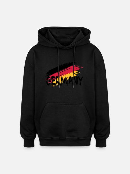 GERMANY - Oversized Unisex Hoodie - Schwarz