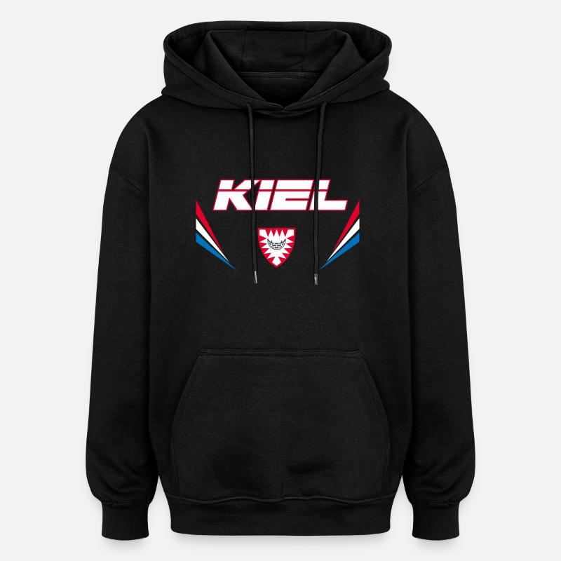 Kiel Vector - Oversized Unisex Hoodie - Schwarz