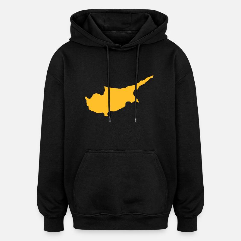 Zypern - Oversized Unisex Hoodie - Schwarz