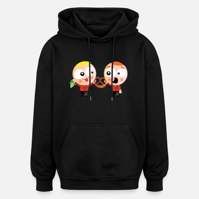 les petites Alsaciens - Sweat à capuche oversize unisexe - noir