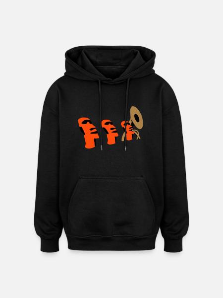 sousaphone rapa nui - Oversized Unisex Hoodie - black