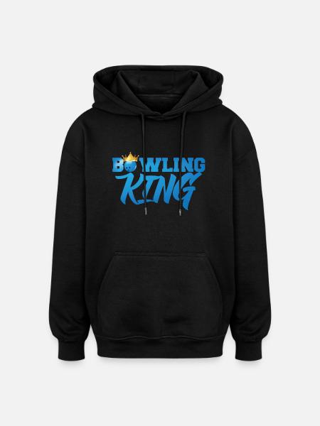 Bowling / Bowler: Bowling King - Oversized Unisex Hoodie - Schwarz