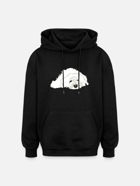 hundemuede - Oversized Unisex Hoodie - Schwarz