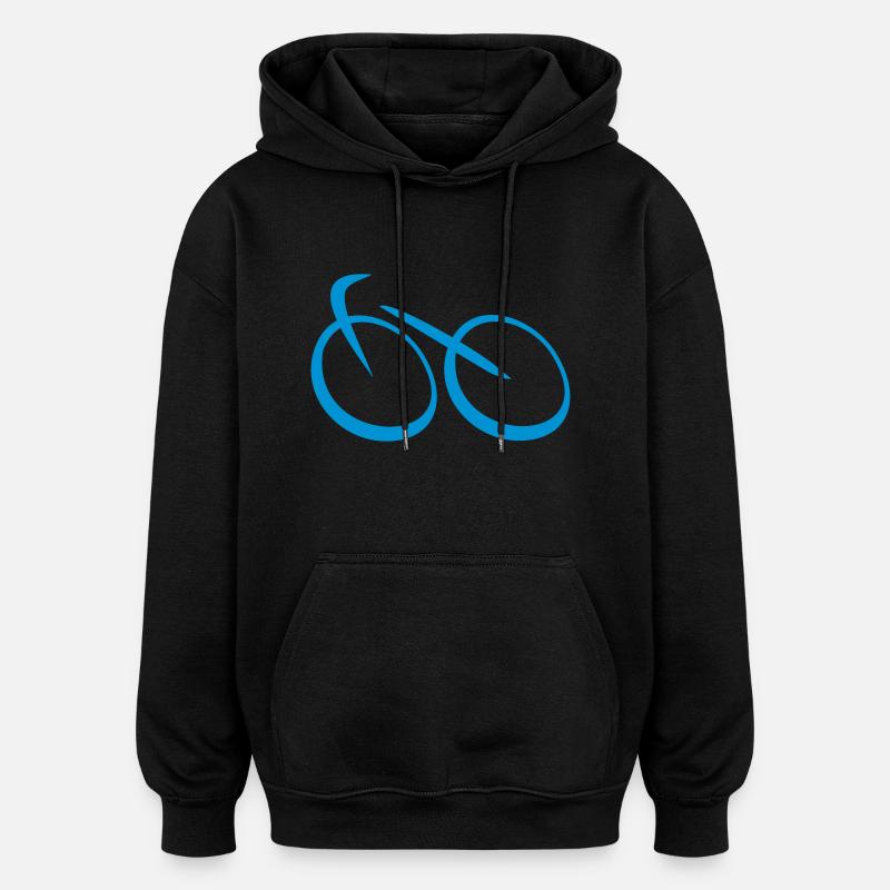 vélo - Sweat à capuche oversize unisexe - noir