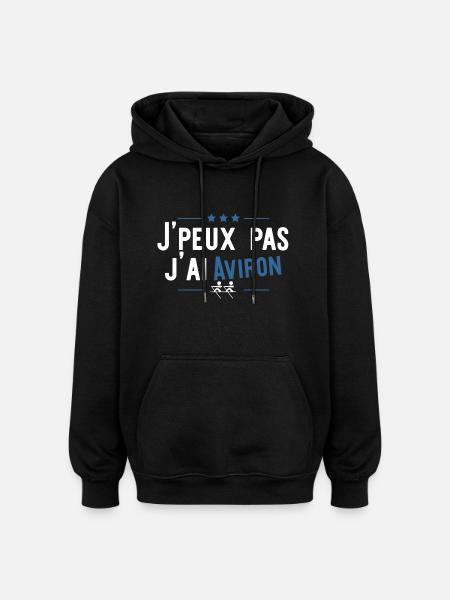 J'ai aviron cadeau - Sweat à capuche oversize unisexe - noir