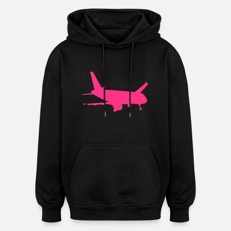 A320 d'atterrissage - Sweat à capuche oversize unisexe - noir