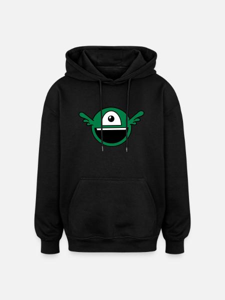 Funny one-eyed alien - Oversized Unisex Hoodie - black