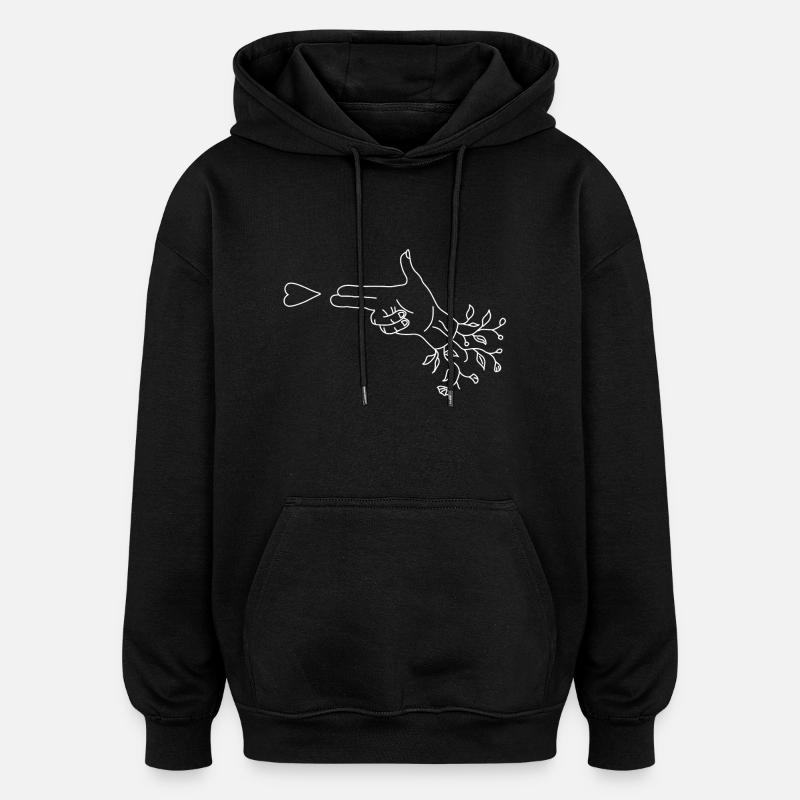 Cher tir - Sweat à capuche oversize unisexe - noir