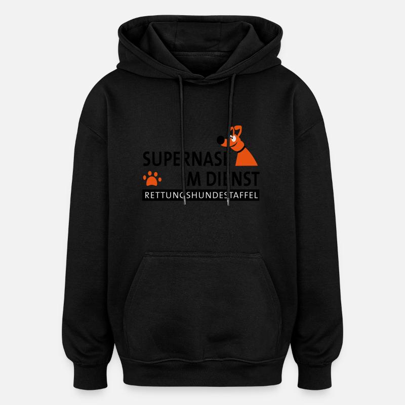 Superbe nez dans le service - Sweat à capuche oversize unisexe - noir