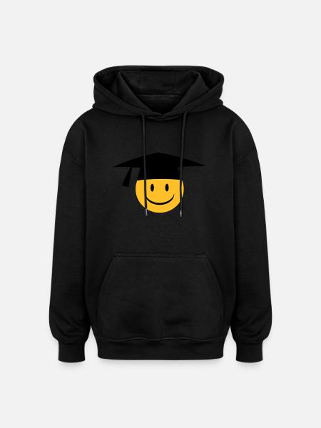 bonnet doctoral - Sweat à capuche oversize unisexe - noir