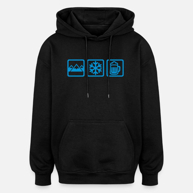 Apres Ski - Sweat à capuche oversize unisexe - noir