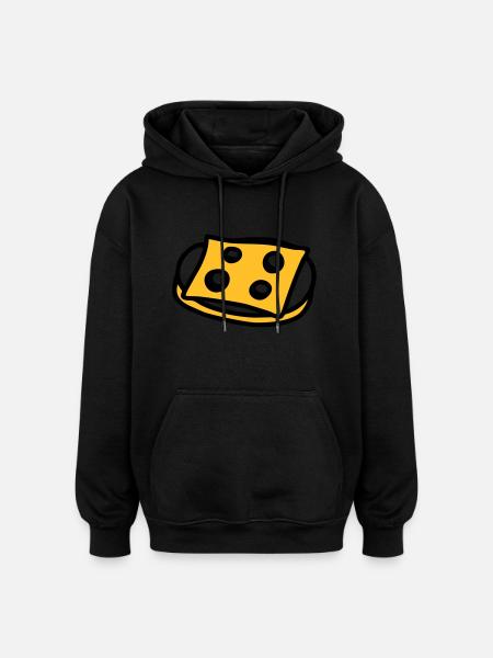 Käsebrot - V2 - Oversized Unisex Hoodie - Schwarz