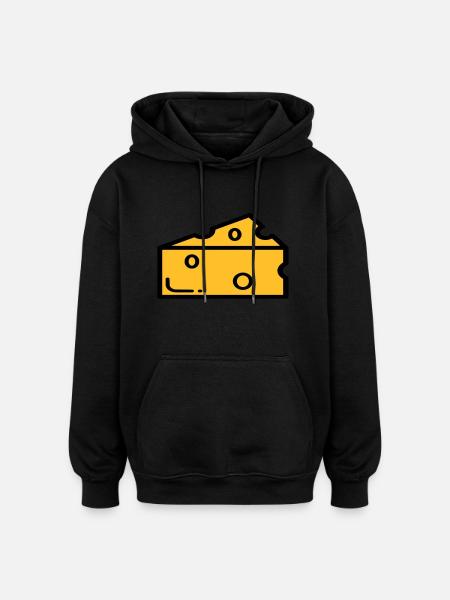 fromage - Sweat à capuche oversize unisexe - noir