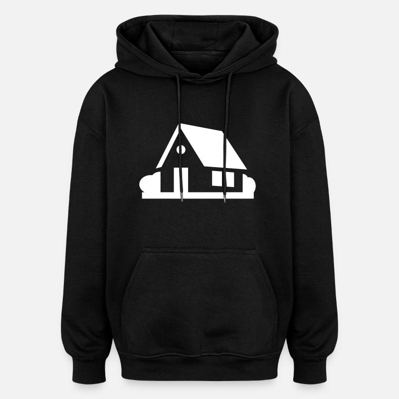 Maison - Sweat à capuche oversize unisexe - noir