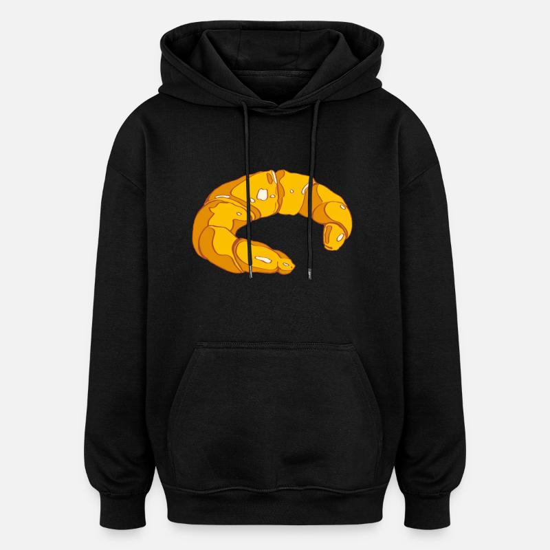 Kipferl Petit-déjeuner Skipferl Zuckergoscherl Croissants - Sweat à capuche oversize unisexe - noir