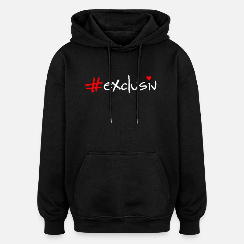 exclusiv - Oversized Unisex Hoodie - Schwarz