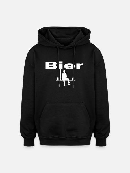 Bier - Oversized Unisex Hoodie - Schwarz