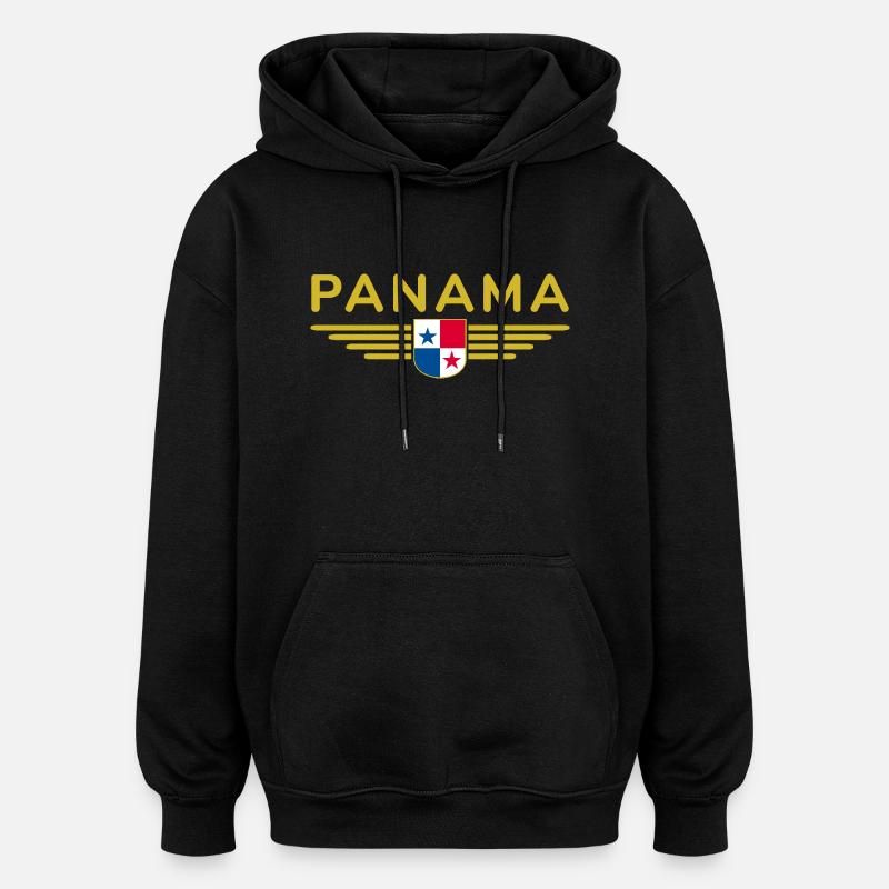 Conception du t-shirt Panama - Sweat à capuche oversize unisexe - noir