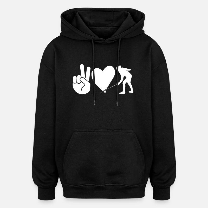Fechter Fechten - Oversized Unisex Hoodie - Schwarz