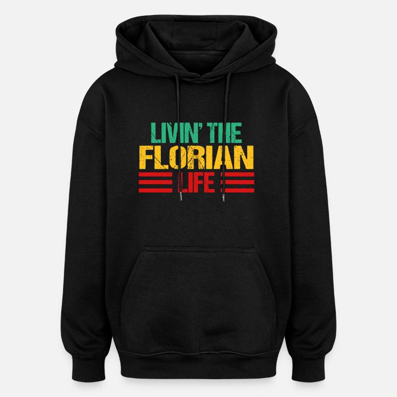 Florian - Oversized Unisex Hoodie - black