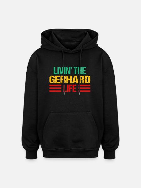 Gerhard - Sweat à capuche oversize unisexe - noir