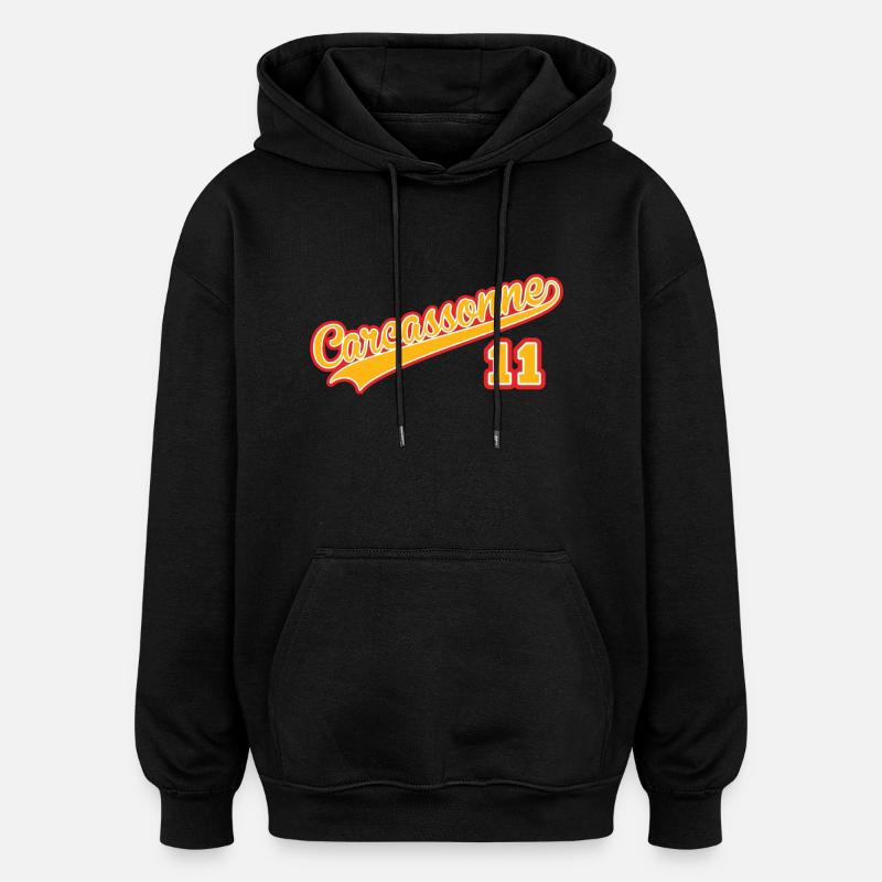 Languedoc Roussillon Carcassonne 11 II - Sweat à capuche oversize unisexe - noir