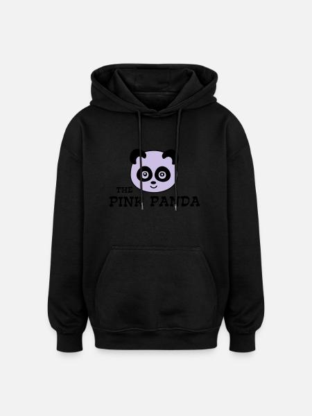 Panda - Oversized Unisex Hoodie - Schwarz