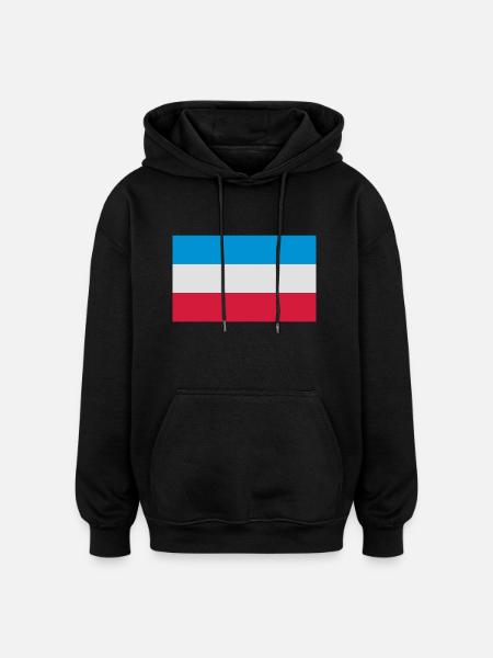 Schleswig-Holstein Fahne - Oversized Unisex Hoodie - Schwarz