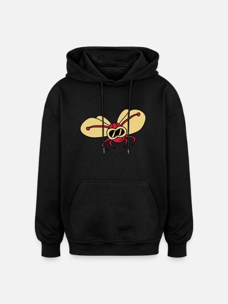 butterfly_pilot_3c - Oversized Unisex Hoodie - black