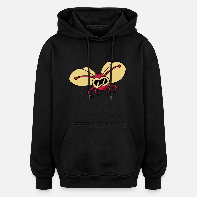 butterfly_pilot_3c - Oversized Unisex Hoodie - black