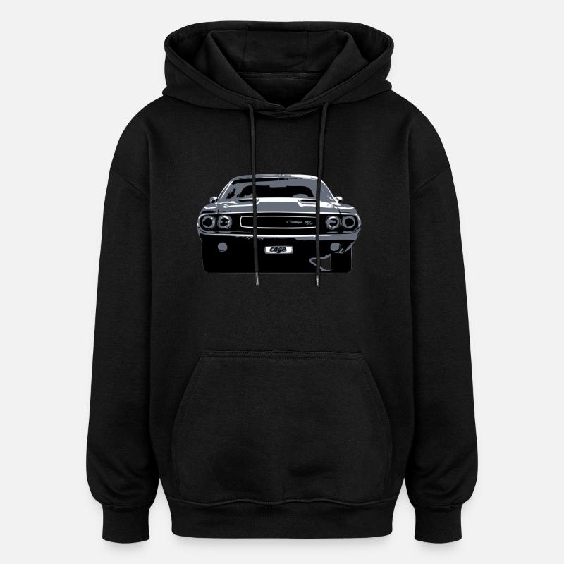 challenger r/t - Oversized Unisex Hoodie - Schwarz