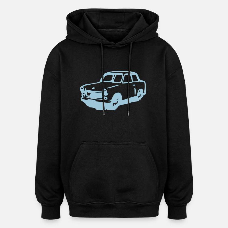 trabbi - Sweat à capuche oversize unisexe - noir