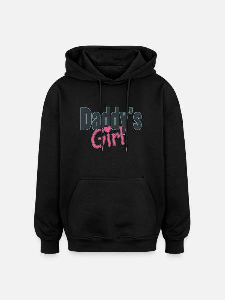 daddy's girl - Oversized Unisex Hoodie - black