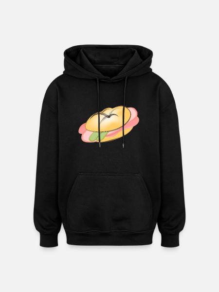 wurstsemmel - Oversized Unisex Hoodie - Schwarz