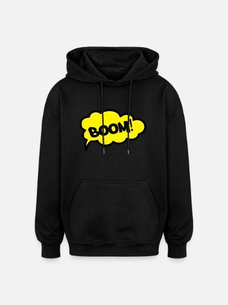 boom2 - Oversized Unisex Hoodie - black