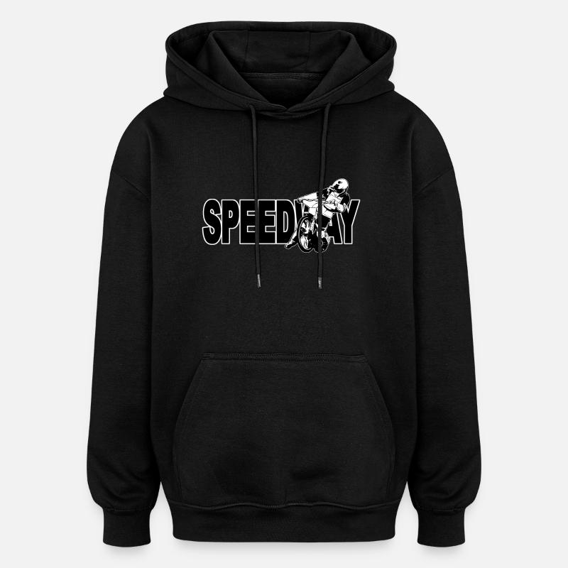 Speedway Racing - Sweat à capuche oversize unisexe - noir
