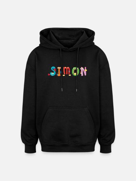Simon - Oversized Unisex Hoodie - Schwarz