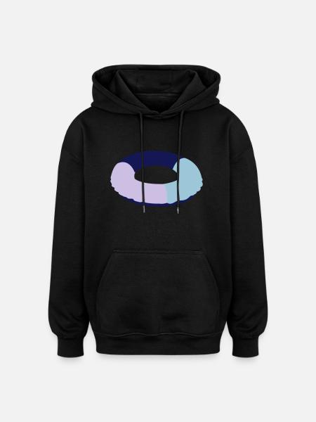 schwimmring - Oversized Unisex Hoodie - Schwarz