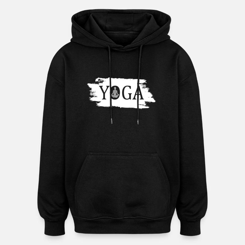 Yoga - Oversized Unisex Hoodie - Schwarz