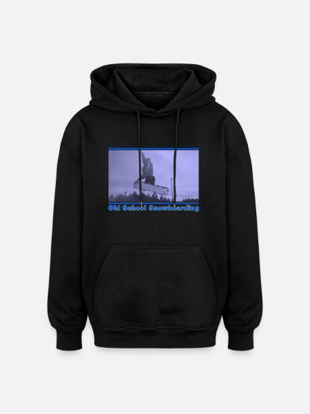 Snowboarden der alten Schule - Oversized Unisex Hoodie - Schwarz