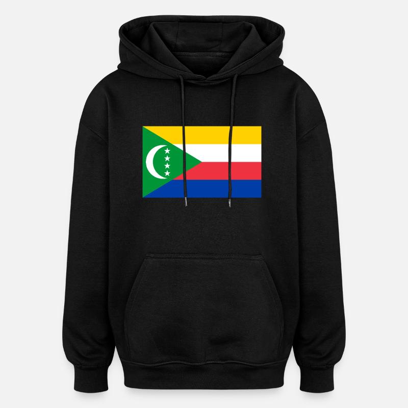 Comores - Sweat à capuche oversize unisexe - noir