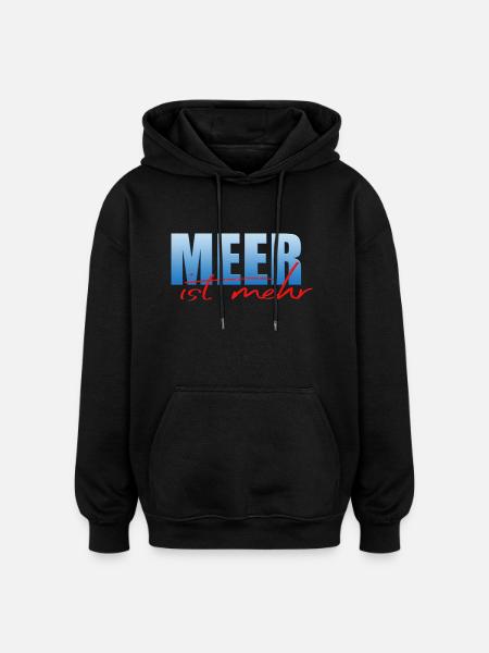 La mer, c’est plus - Sweat à capuche oversize unisexe - noir