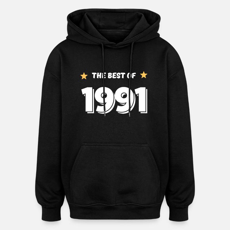 Best of 1991 - Sweat à capuche oversize unisexe - noir