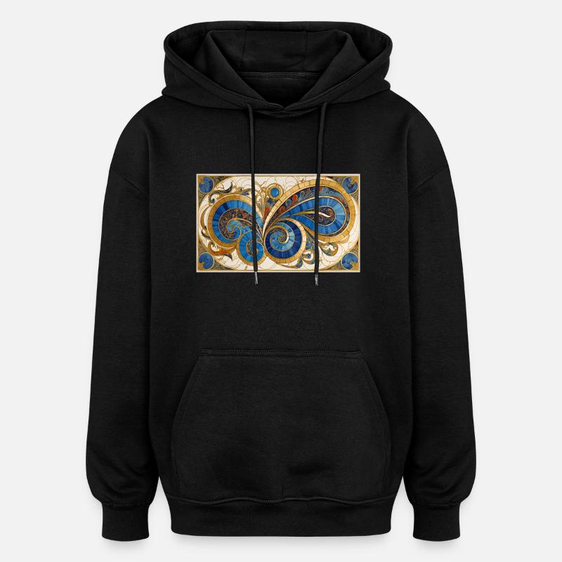 Paisley 1 - Sweat à capuche oversize unisexe - noir