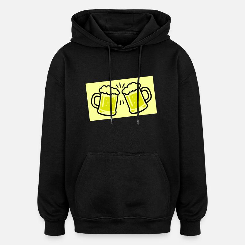 Bierglas Bier Symbol - Oversized Unisex Hoodie - Schwarz