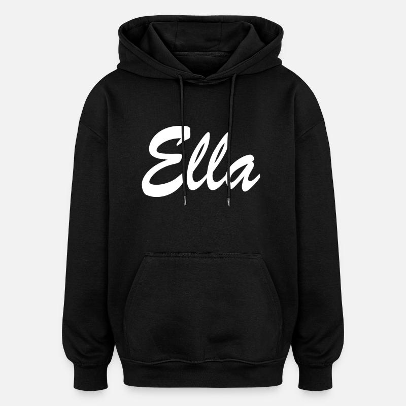 Ella - Sweat à capuche oversize unisexe - noir