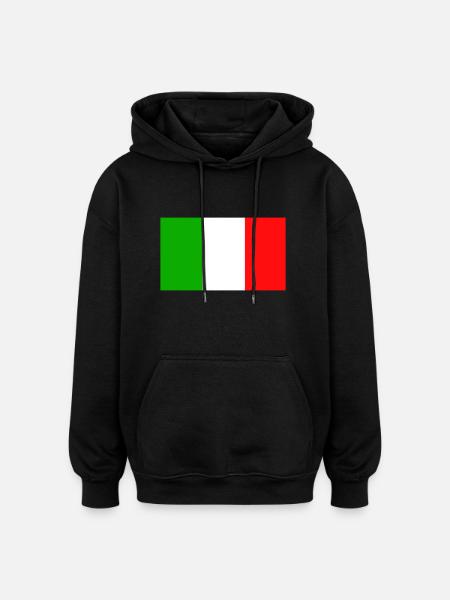Italy flag - Oversized Unisex Hoodie - black