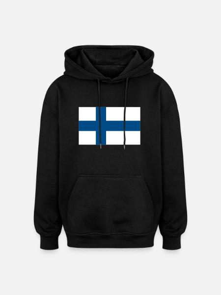 Finnland - Oversized Unisex Hoodie - Schwarz
